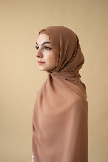 Chiffon Hijab - Almond